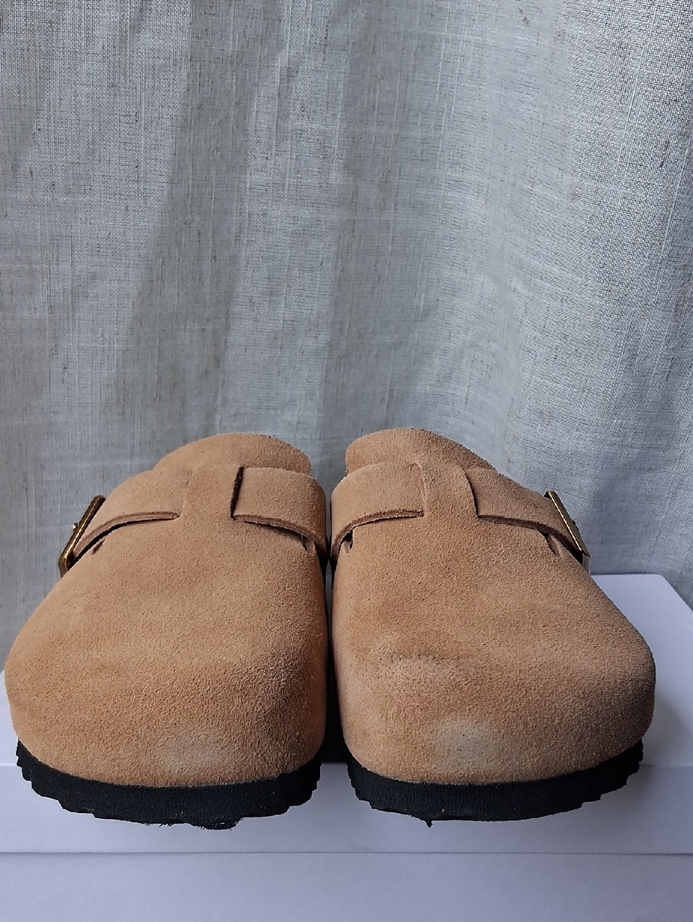 "Pre-Loved" Quince Water Repellent Suede Clog Mule Pecan Tan 6 - Picture 2 of 13